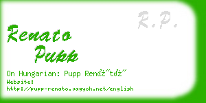 renato pupp business card